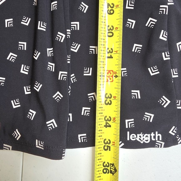 LAUREN RALPH LAUREN Women's 12P Black White Geometric Fit And Flare Dress -1867 - Picture 9 of 9